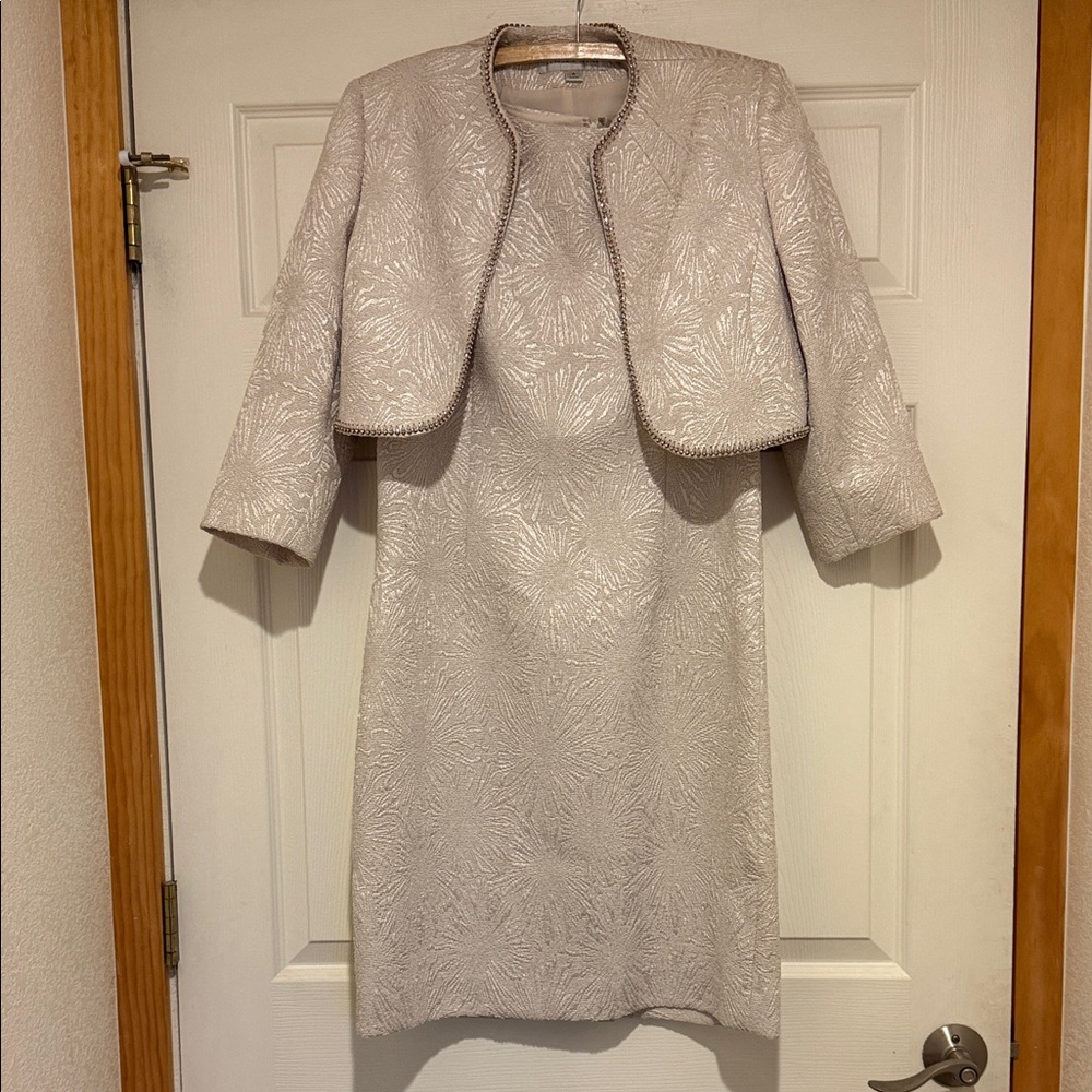 Elegant Cream Mini Dress with Jacket